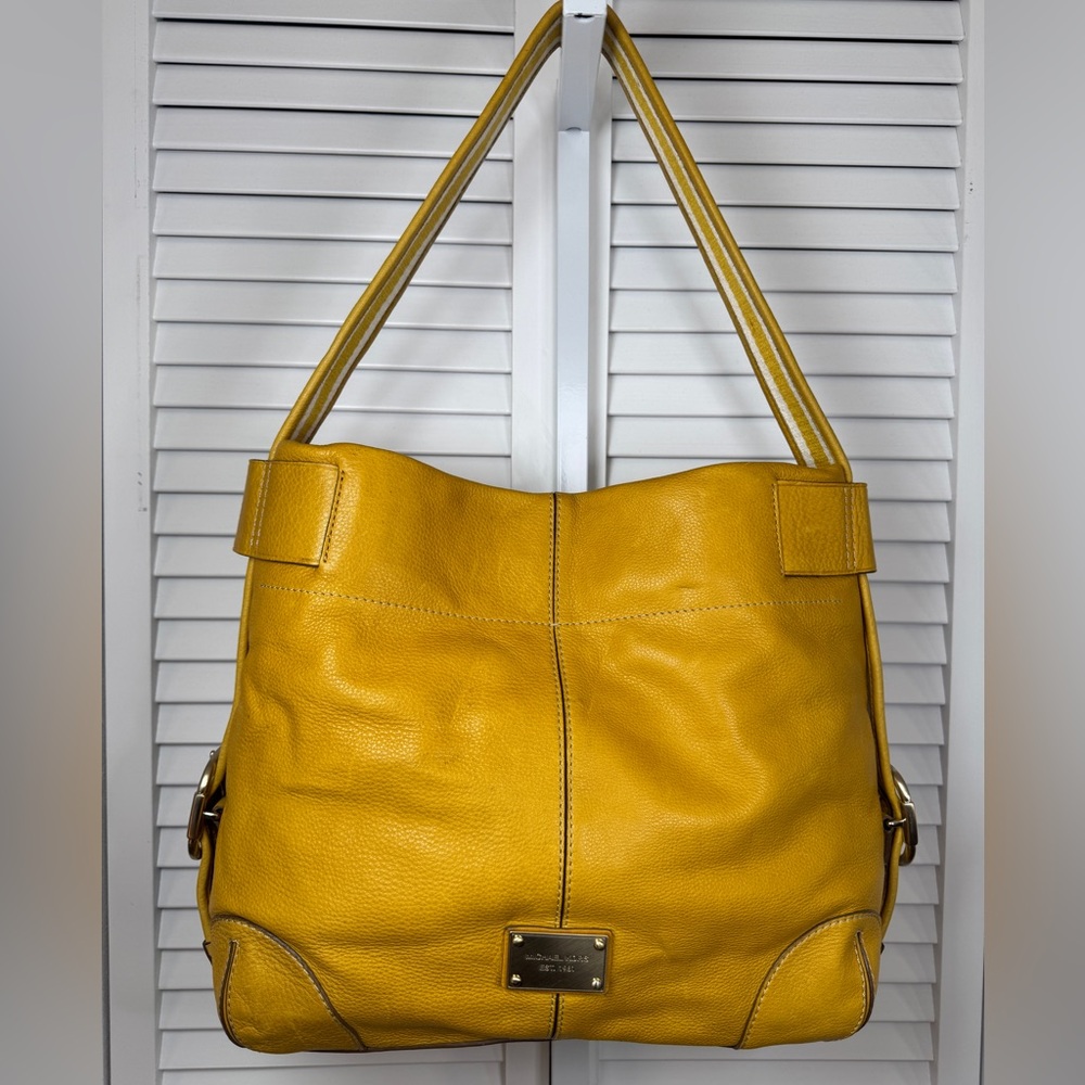 Y2K Michael Kors Mustard Yellow Hobo Medium Should Bag Circa 2009